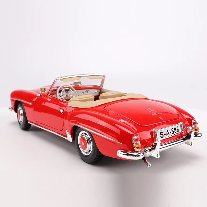Модель автомобиля из сплава под давлением в масштабе 1:18 для Benz 1955 190sl с