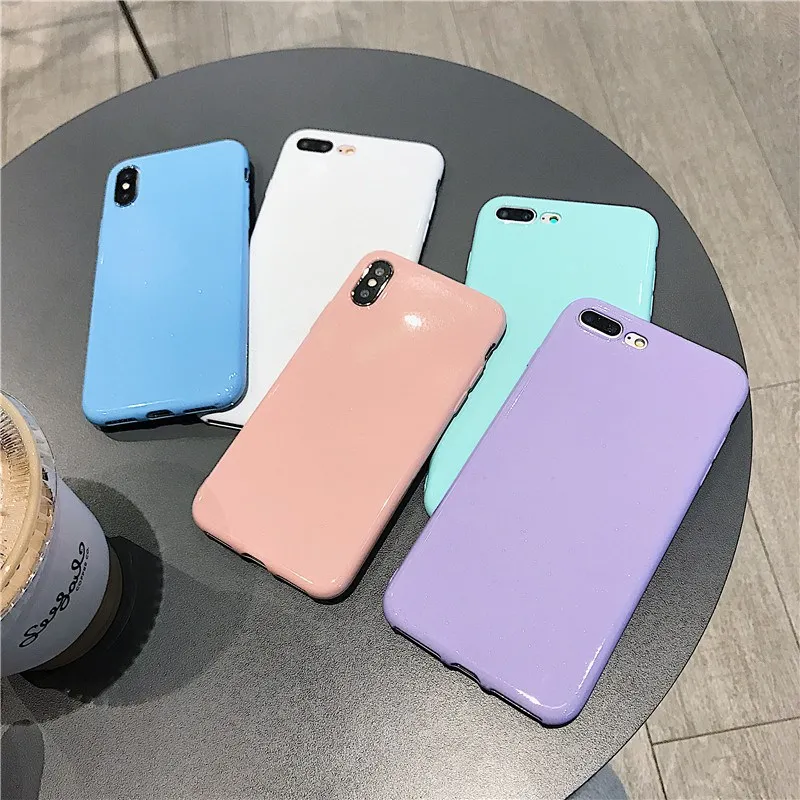 Чехол ярких цветов для iPhone 7 8 6 6S Plus X XR XS Max мягкие силиконовые чехлы Samsung S10 lite S8 S9 S7