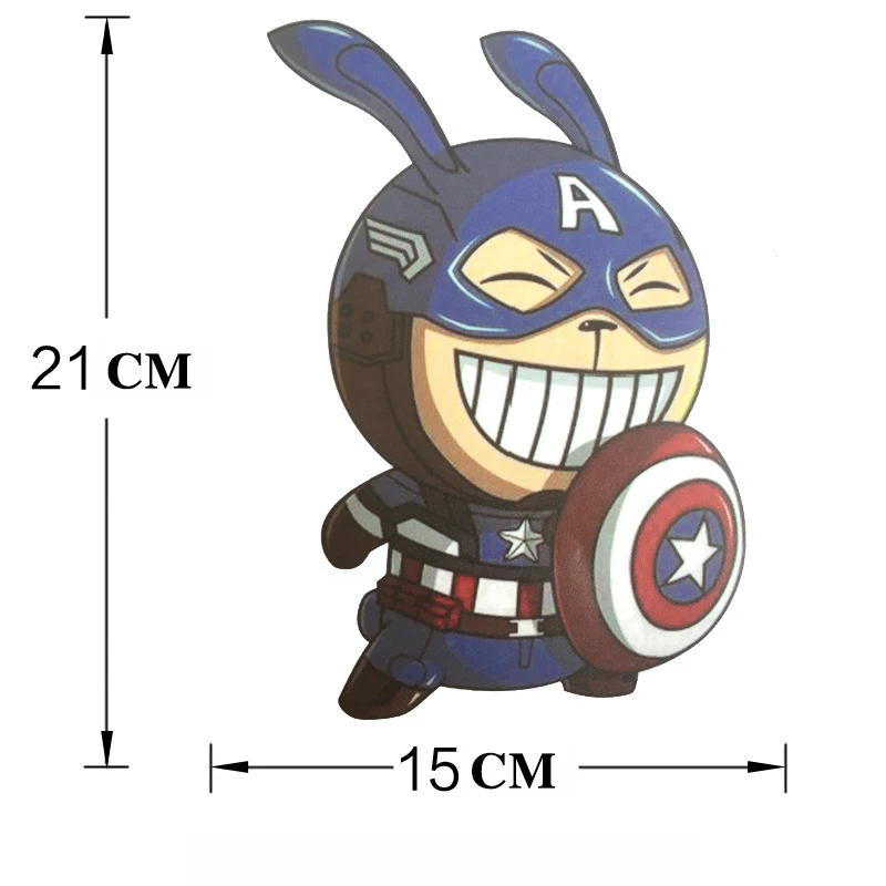 Автомобильные наклейки, Мстители Marvel/DC, 3d разбитые автомобильные наклейки s Ironman, Человек-паук, Бэтмен - Название цвета: 2