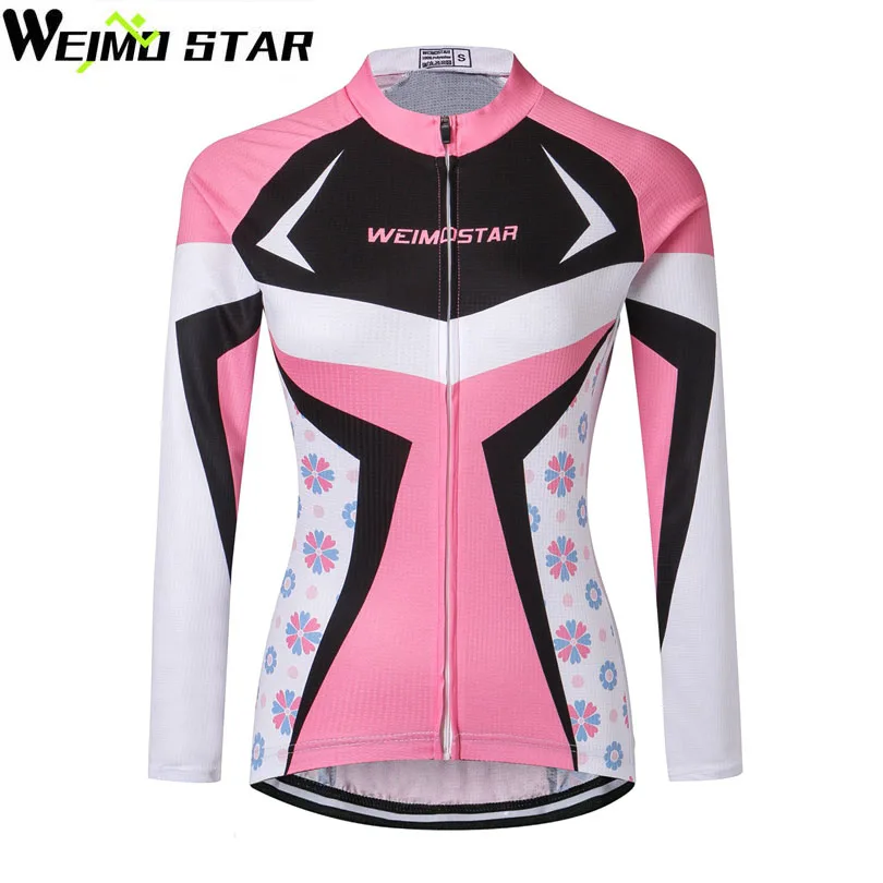 

WEIMOSTAR Women PRO Cycling Jersey Girls Long Sleeve Breathable Ropa Ciclismo MTB Mountain Bike Clothing Dry Quick Tops 9-Styles