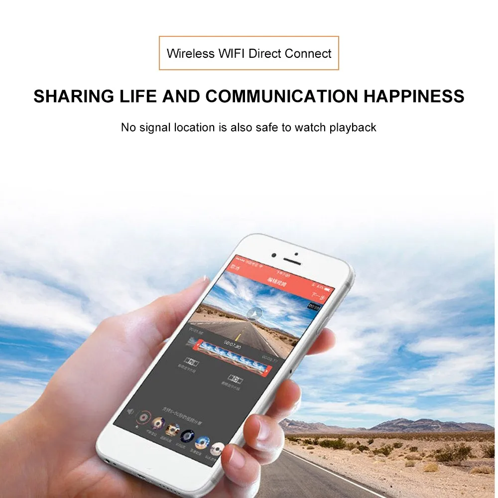 

160 Large Wide-angle Car DVR Infrared Night Vision Dash Cam 4K WiFi Driving Recorder Dual Full HD 1080P Front and Inside Sensor