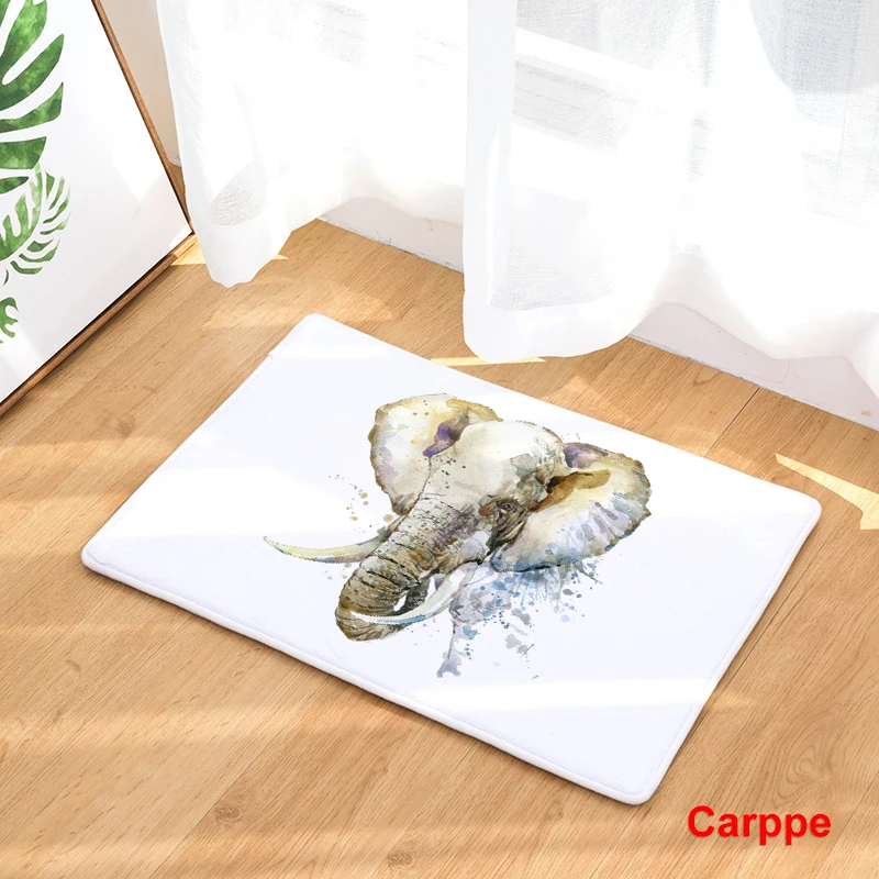 Cartoon Flannel Carpet Elephant Temptation Printing Mat For Living Room 40x60cm 50X80cm Door mat Rectangle Tapete | Дом и сад