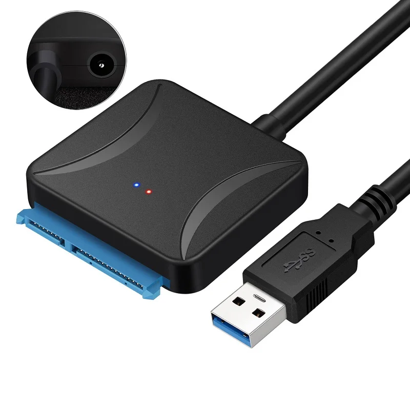 Конвертер для жестких дисков SATA USB 3 0 22-контактный Кабель с адаптером ЕС США
