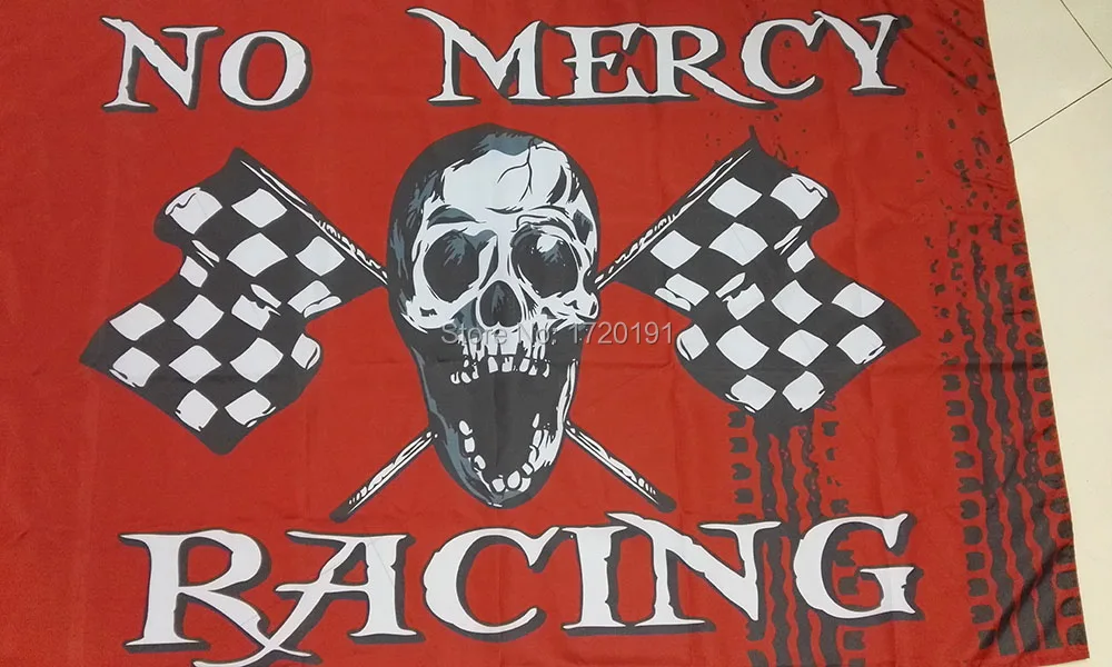 Гоночный пиратский флаг без милости 3 'X 5' для помещений и улицы многоцветный