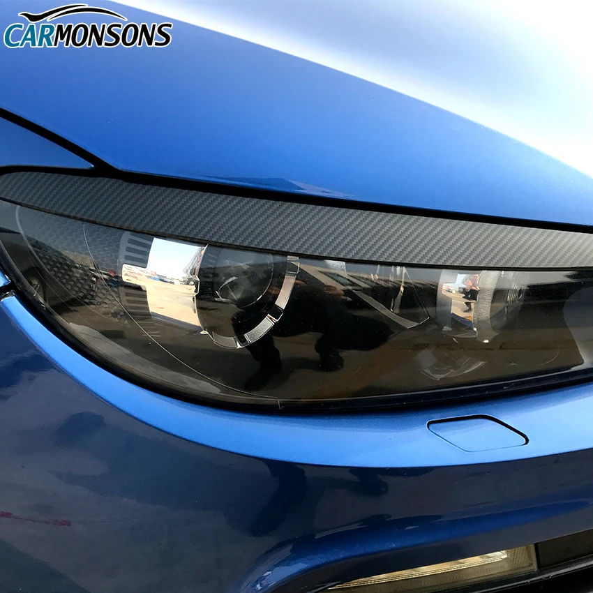 Carmonsons наклейки на веки для фар Volkswagen Scirocco R GTS 2008 2017 аксессуары стайлинга