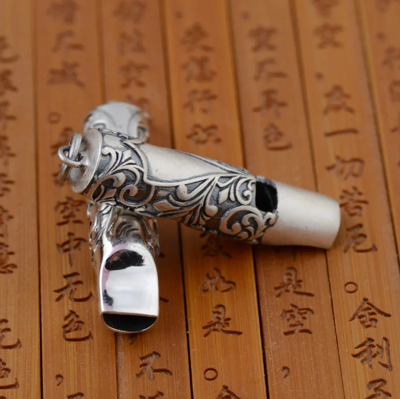 S990 оптовая продажа Подвеска из стерлингового серебра античное серебро свисток