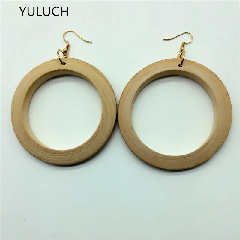 Модные новейшие африканские деревянные серьги ювелирные изделия большие