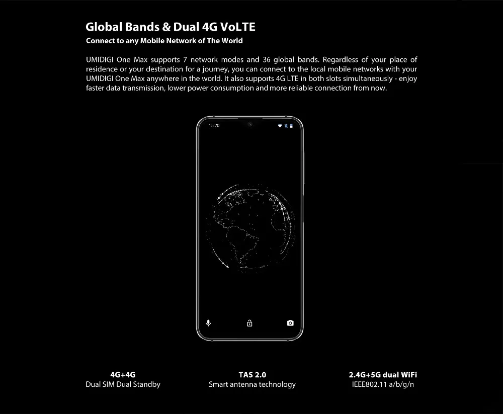 Umidigi One Max 4 г оперативная память 128 ГБ Встроенная 6," Смартфон Android 8,1 12MP+ 5MP беспроводной Зарядка для сотового телефона Мобильный gsm nfc Восьмиядерный отпечаток пальца Двойная камера идентификатор лиц