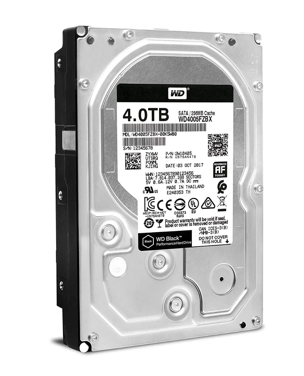 Жесткий диск Western Digital WD Black 4 ТБ 3 5 дюйма HDD для настольных ПК жесткий игр Hdd 7200