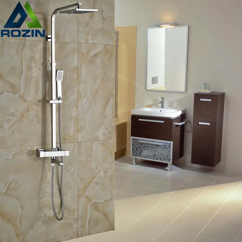 2016 Новая Ванная комната термостатический душ Набор кран с двойной ручкой 8 &quotдуш