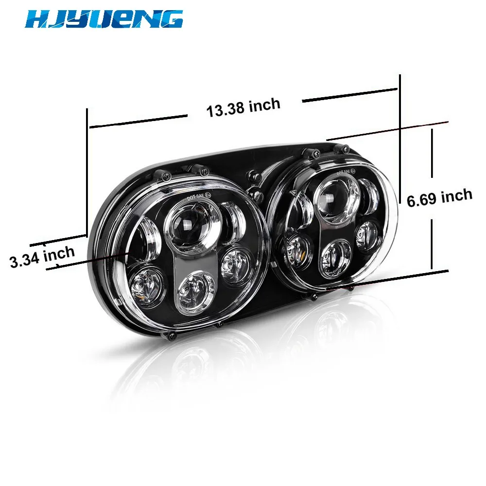HJYUENG fat bob головный светильник Twins двойной налобный фонарь для мотоцикла
