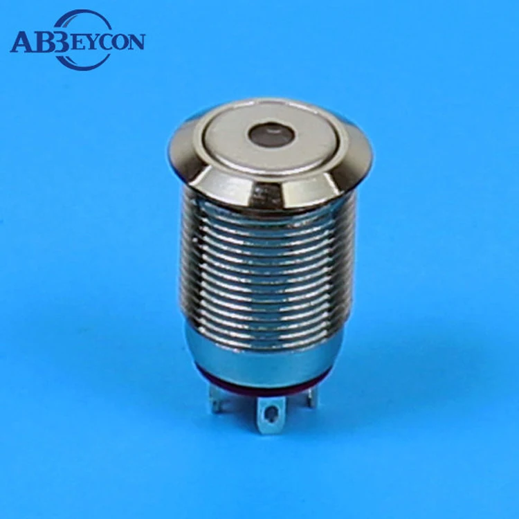 12mm Flat Front Head Momentary Dot Lamp Waterproof Light Led Push Button Switch Metal Shell IP65 4 Pin Terminal | Обустройство дома