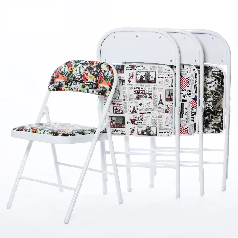 6 шт./лот портативный складной стул простой офисный домашний металлический