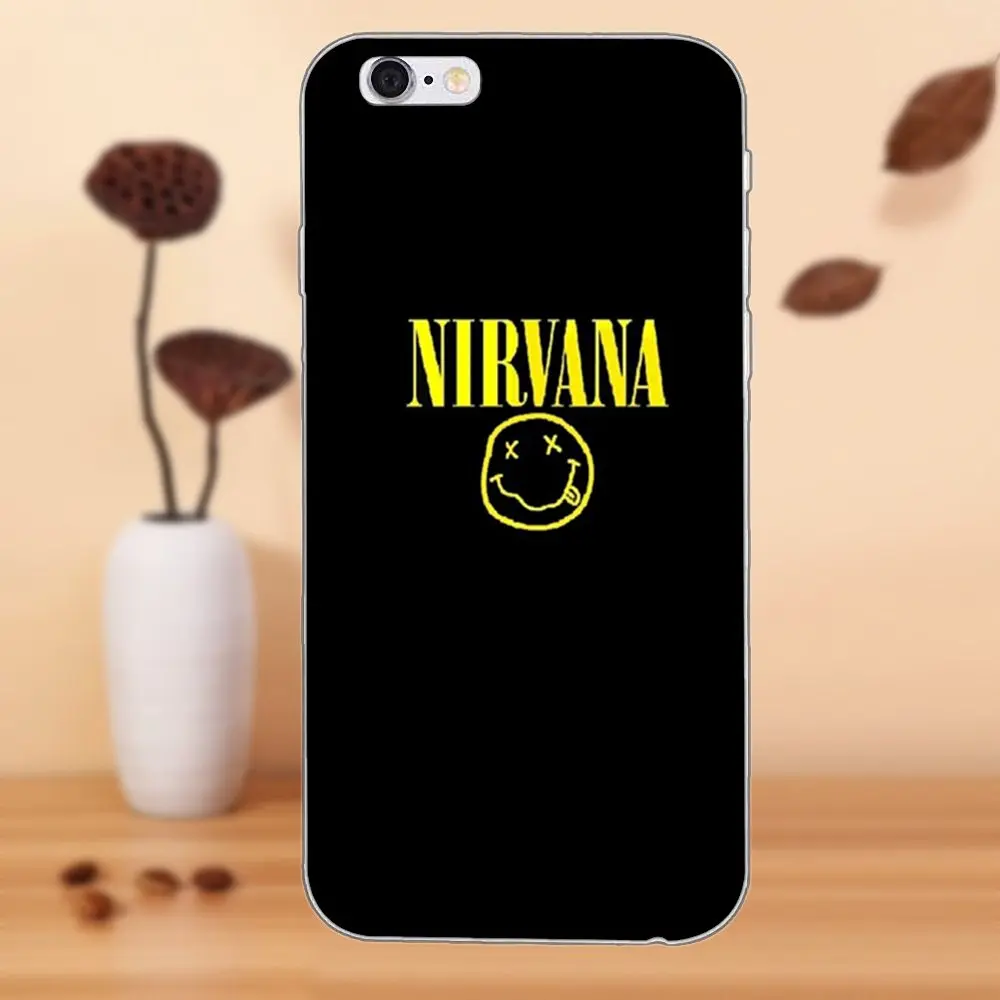 Мягкие Новое поступление 2017 года для Apple iPhone X XS Max XR 4 4S 5 5C 5S SE 6 S 7 8 плюс Нирвана Курт