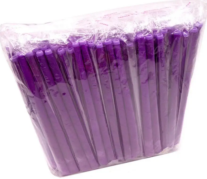 100 pcs Purple 100 шт./лот, очиститель для ушей, свечи для удаления ушной серы, ароматические свечи для лечения ушей, инструмент для ухода за здоровьем, рог, пчелиный воск D30 - Цвет: 100 pcs Purple