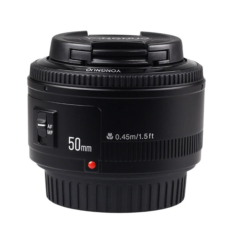Объектив Yongnuo 50 мм F1.8 для камеры Canon EOS s YN50mm F1.8N Nikon D5300 D5200 с большой апертурой