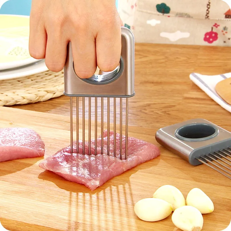 Простой Лук Держатель Slicer Растительное Фруктовые Инструменты Помидор Резак Из