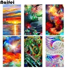 Алмазная 5D картина сделай сам, картина с небом и морем, вышивка стразами, красочная абстрактная живопись, полная стразы, вышивка крестиком, цветок