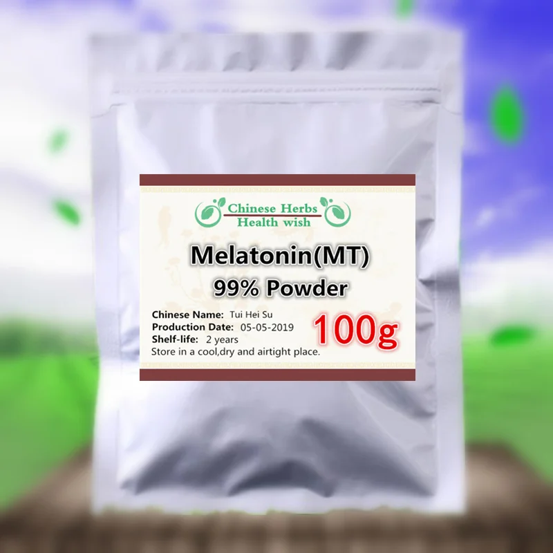 50-1000 г, лучший сон, высокая чистота 99% мелатонин порошок, Туи Хей Су, улучшить качество сна людей, анти-старения