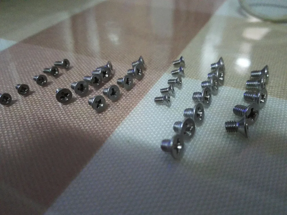 30pcs/lot M2/M2.5/M3*4/5mm stainless steel phillips cross flat head small screws for leather belts waistband assorment kit232 |
