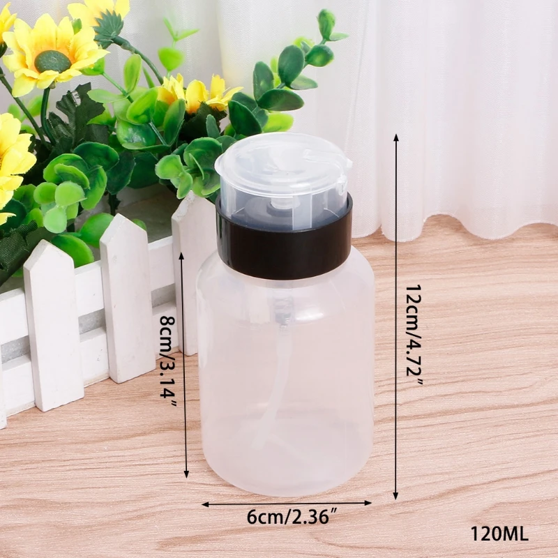 

120ml Nail Polish Makeup Remover Manicure Push Down Pump Dispenser Bottle Hot!