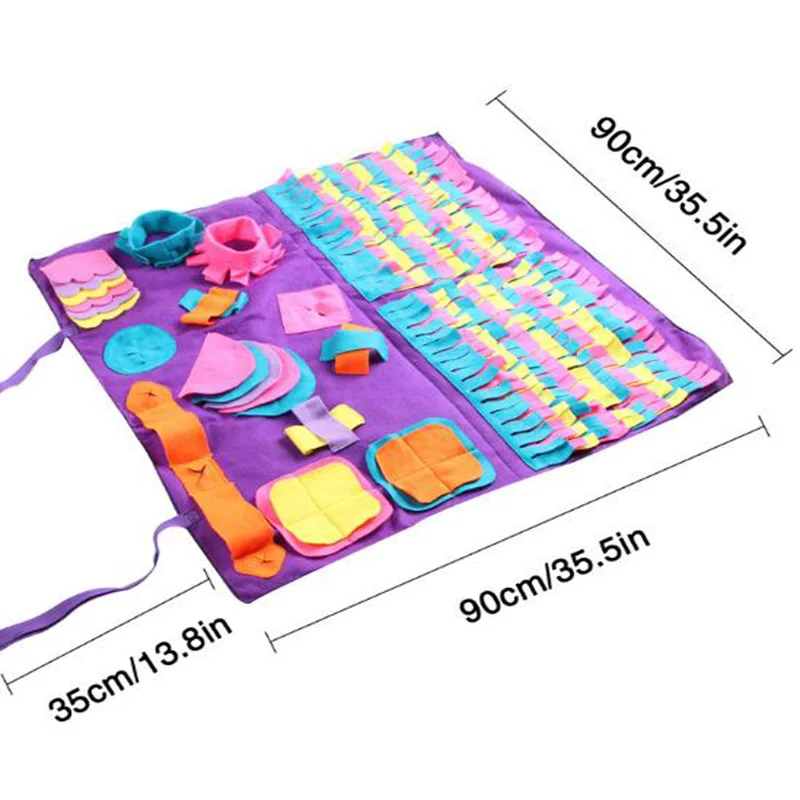 

Pet Dog Sniffing Mats Colorful Diverse Find Food Pet Training Blankets Removable Stitching Pressure Relief Dog Mat PPT803
