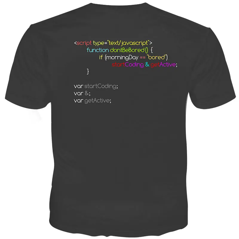 Cloudstyle 2019 футболка для мужчин и женщин с буквенным принтом JavaScript 3D в стиле хип-хоп