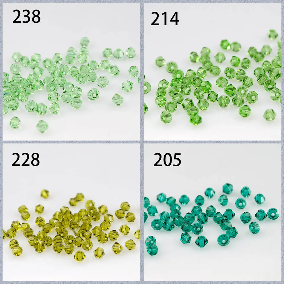 Торговля хрусталь, класс AAA бусины 100 шт/партия 4 мм Bicone Beads 5328/5301 Шарм свободные бусины для одежды «сделай сам»