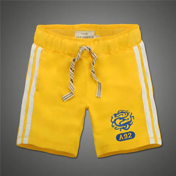 yellow 8155 Новые пляжные шорты хлопковые модные мужские шорты высокой длины - Цвет: yellow 8155