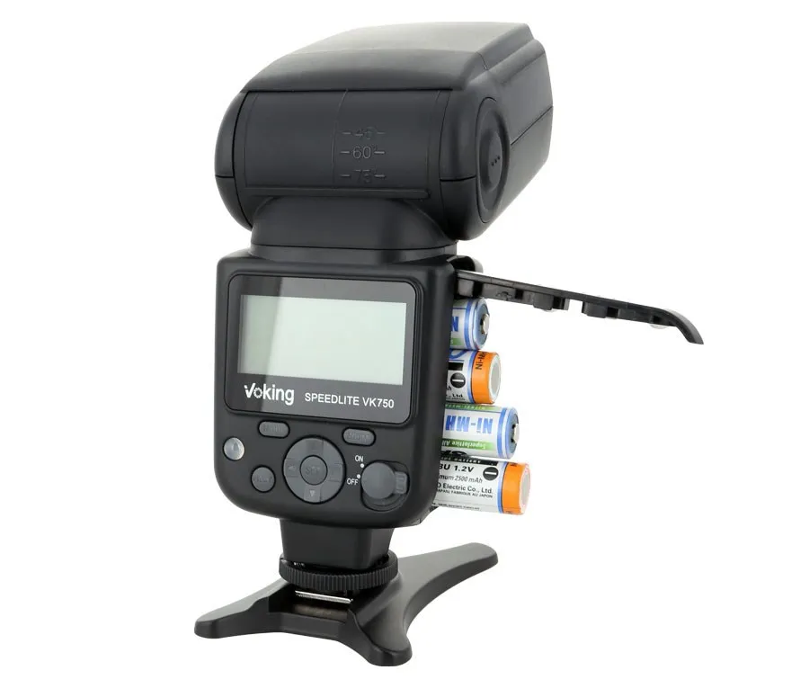 Voking для внешней вспышки типа «Горячий башмак Speedlite VK750-N для Nikon D60 D90 D3000 D3100 D3200 D5000 D5100 D5200 D7000 D7100 цифровых зеркальных камер
