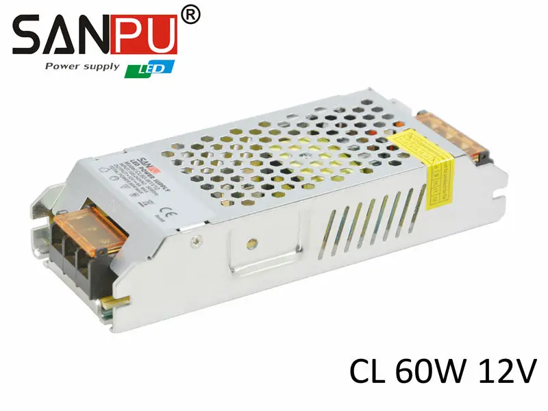 AC100-240V to DC 12V Power Supply SANPU WS2813 LED Strip 2017 New Arrival CE RoHS 60W 5A Switching | Обустройство дома