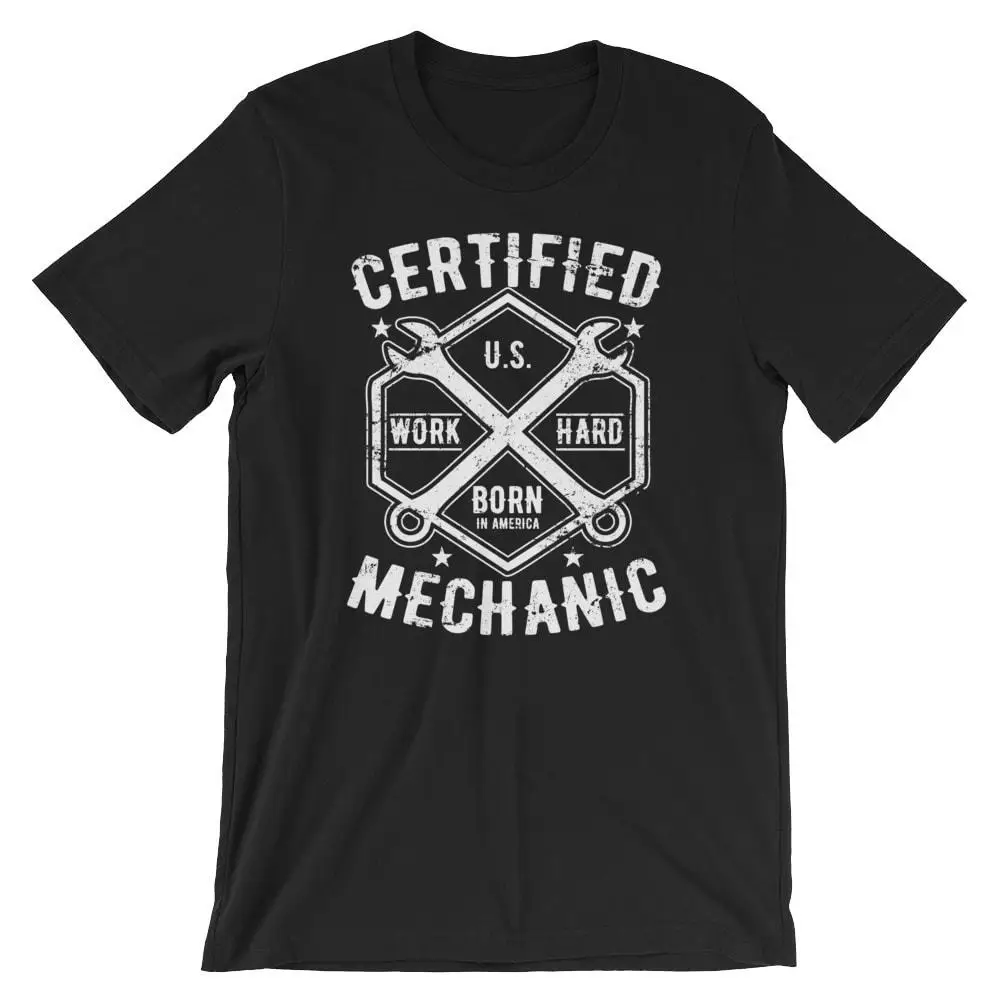 Сертифицированная футболка Mechanic 2. Автомобиль 100% хлопок Премиум новый Прохладный