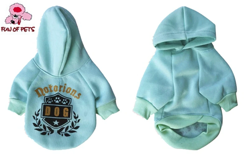 Новая мода осень и зима Стильный голубой собаки знак шаблон собака одежда