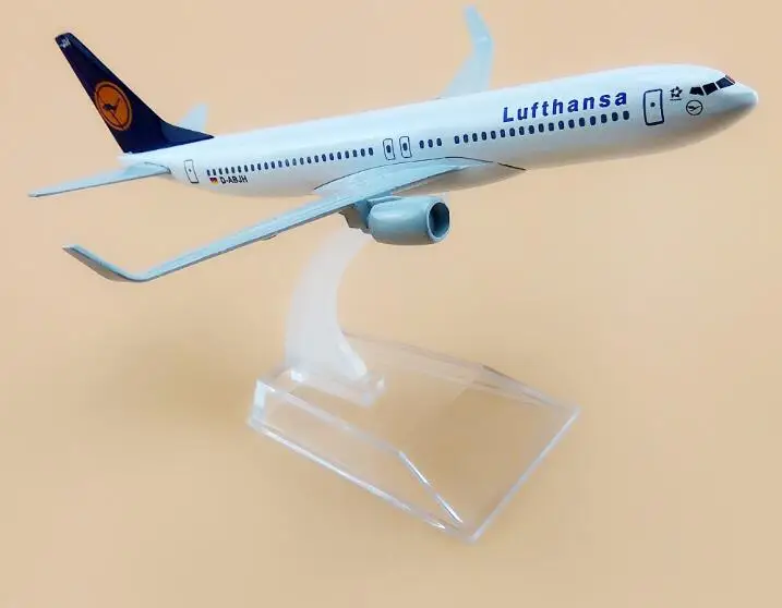 Модель самолета Боинг 400 Lufthansa Размер 1: 737 модель B737 металлическая для детей