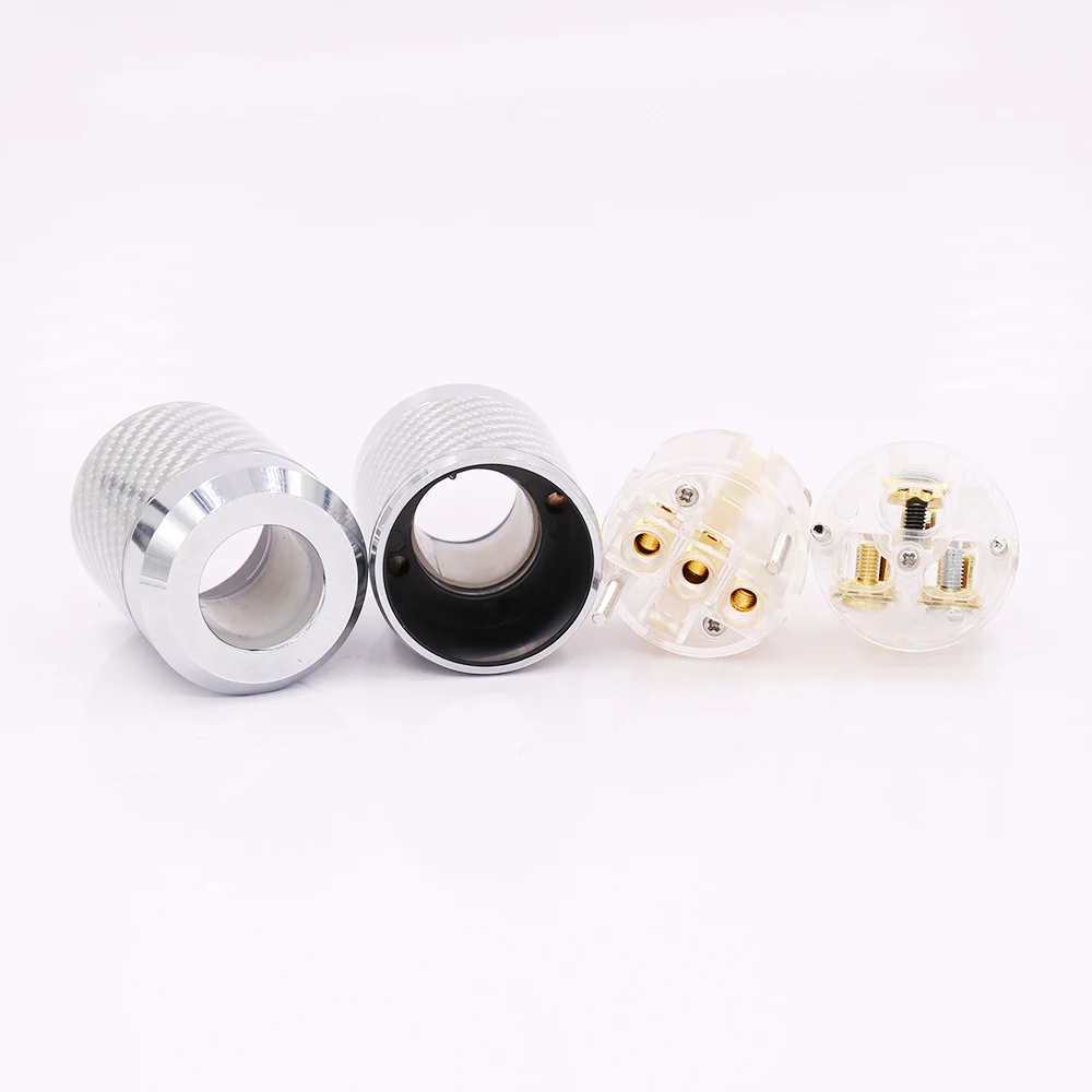 Hi-End Carbon Fiber Gold Plated European standard AC Power Plug IEC Female | Электроника
