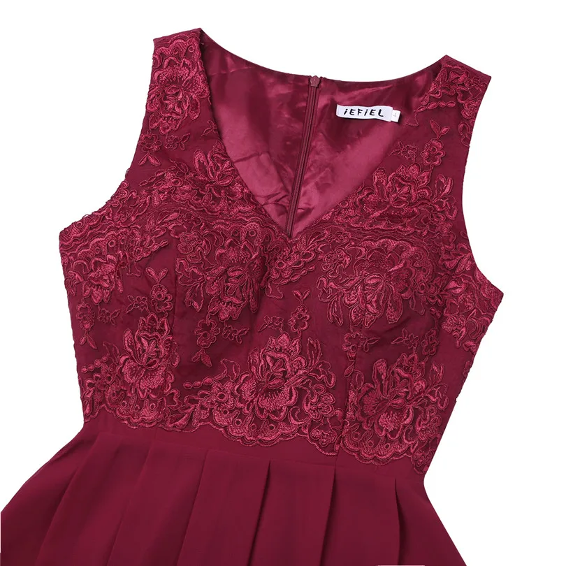 Для женщин пикантные нарядные Maxi dress Vestidos De Festa Longo; платье без рукавов с вышивкой шифоновое свадебное элегантное платье свадебное официальное платье
