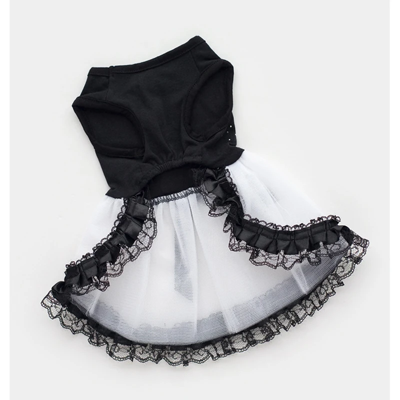 Модное Элегантное роскошное платье со стразами для собак Дизайнерская одежда с