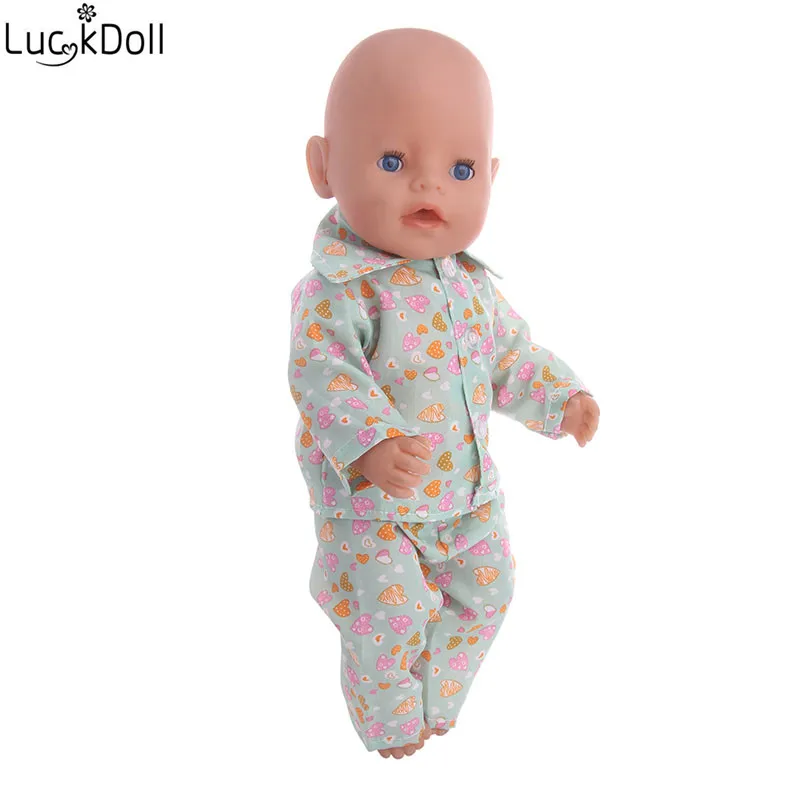 LUCKDOLL высокое качество Pajamats подходит 18 дюймов Американский 43 см Кукла одежда аксессуары, игрушки для девочек, поколение, подарок на день рождения