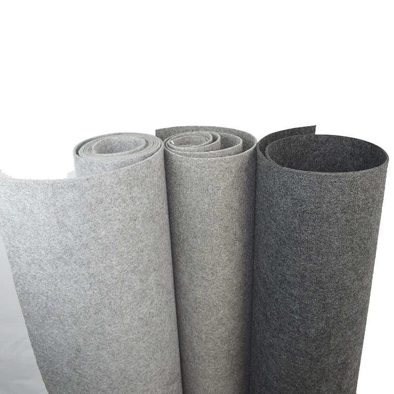 Оптовая продажа 4 мм Толстая серая войлочная ткань полиэфир ручной работы