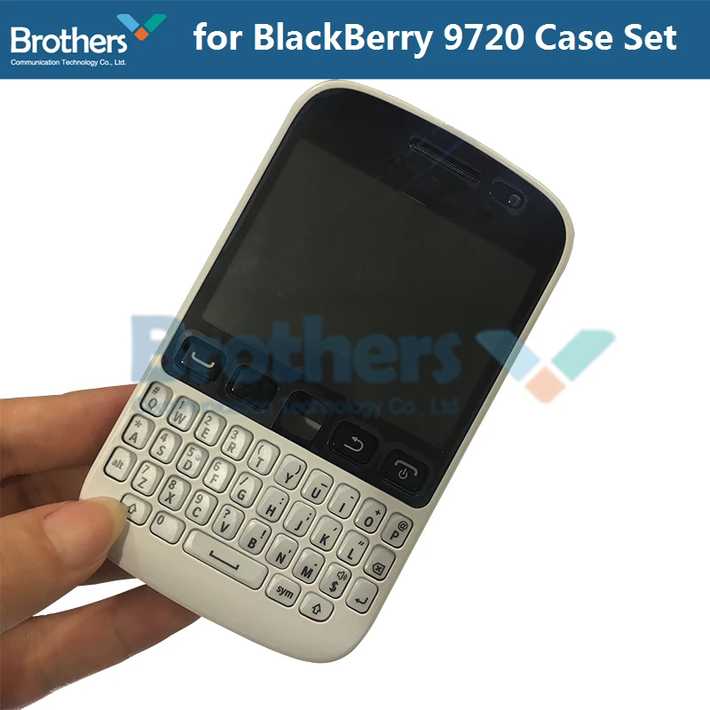 Полный комплект для BlackBerry 9720 задняя крышка батарейного отсека+ передняя рамка+ клавиатура для BlackBerry 9720 черный белый