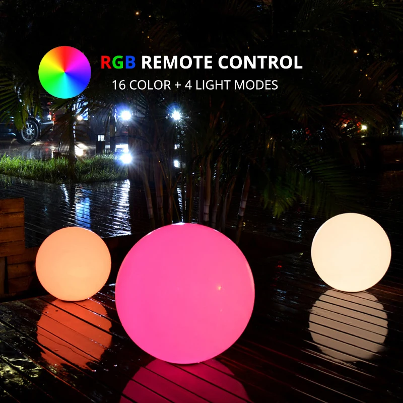 Dia35cm светодиодная сферическая лампа перезаряжаемая RGB LED шар Многоцветный