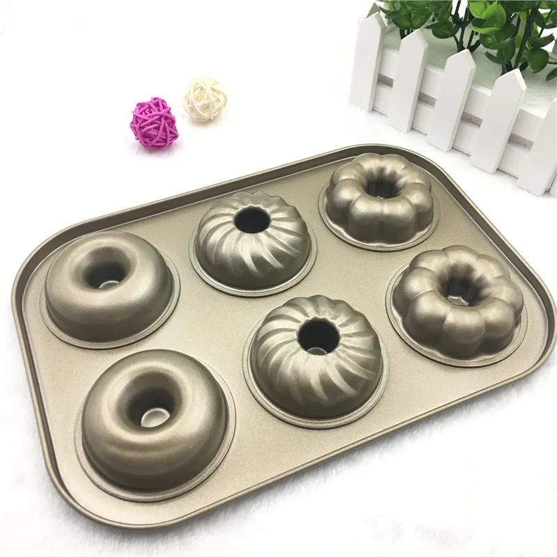 Новинка 6 чашек форма пончика для торта антипригарная выпечки сделай сам Золотое