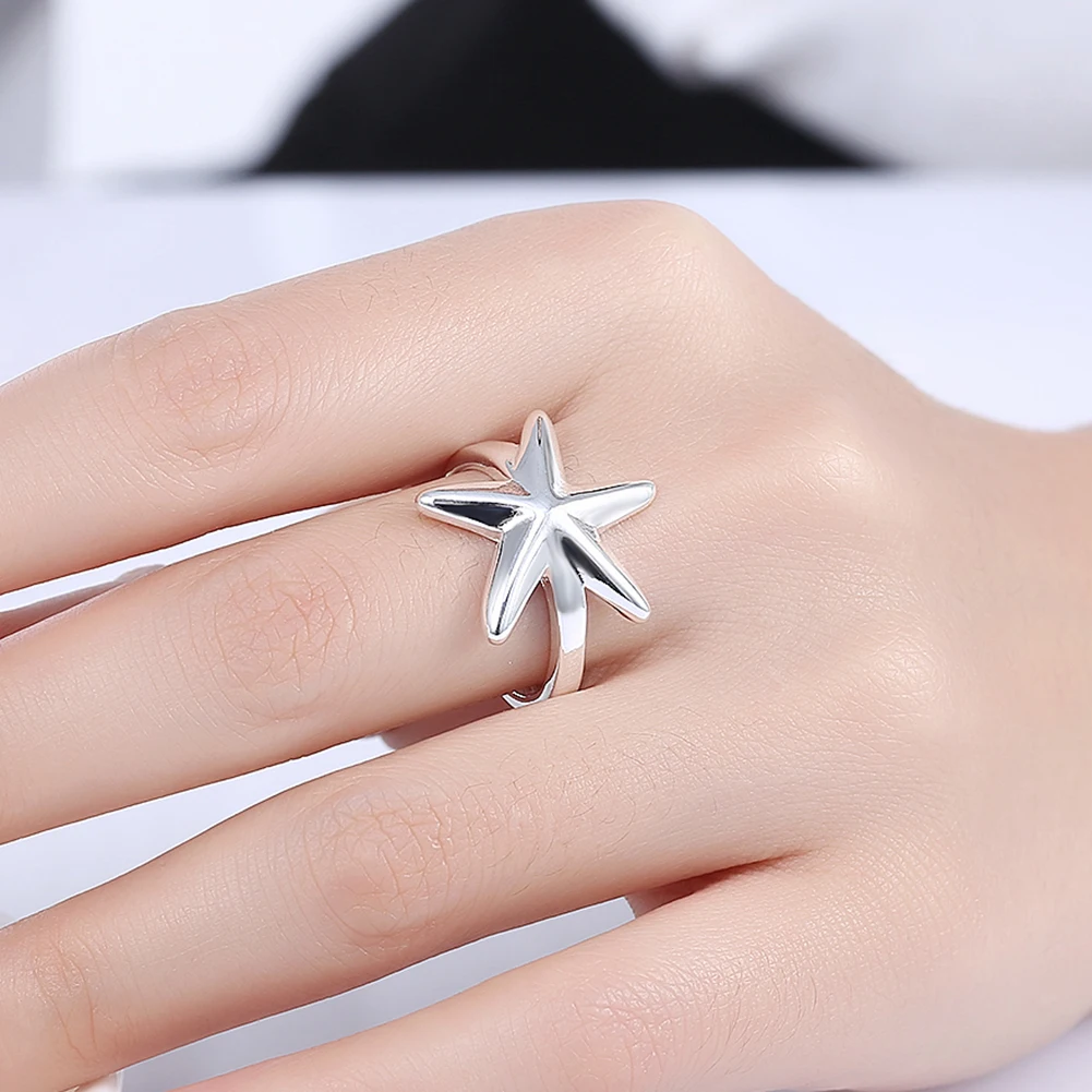 Посеребренное кольцо серебряные модные ювелирные изделия подарок для женщин и