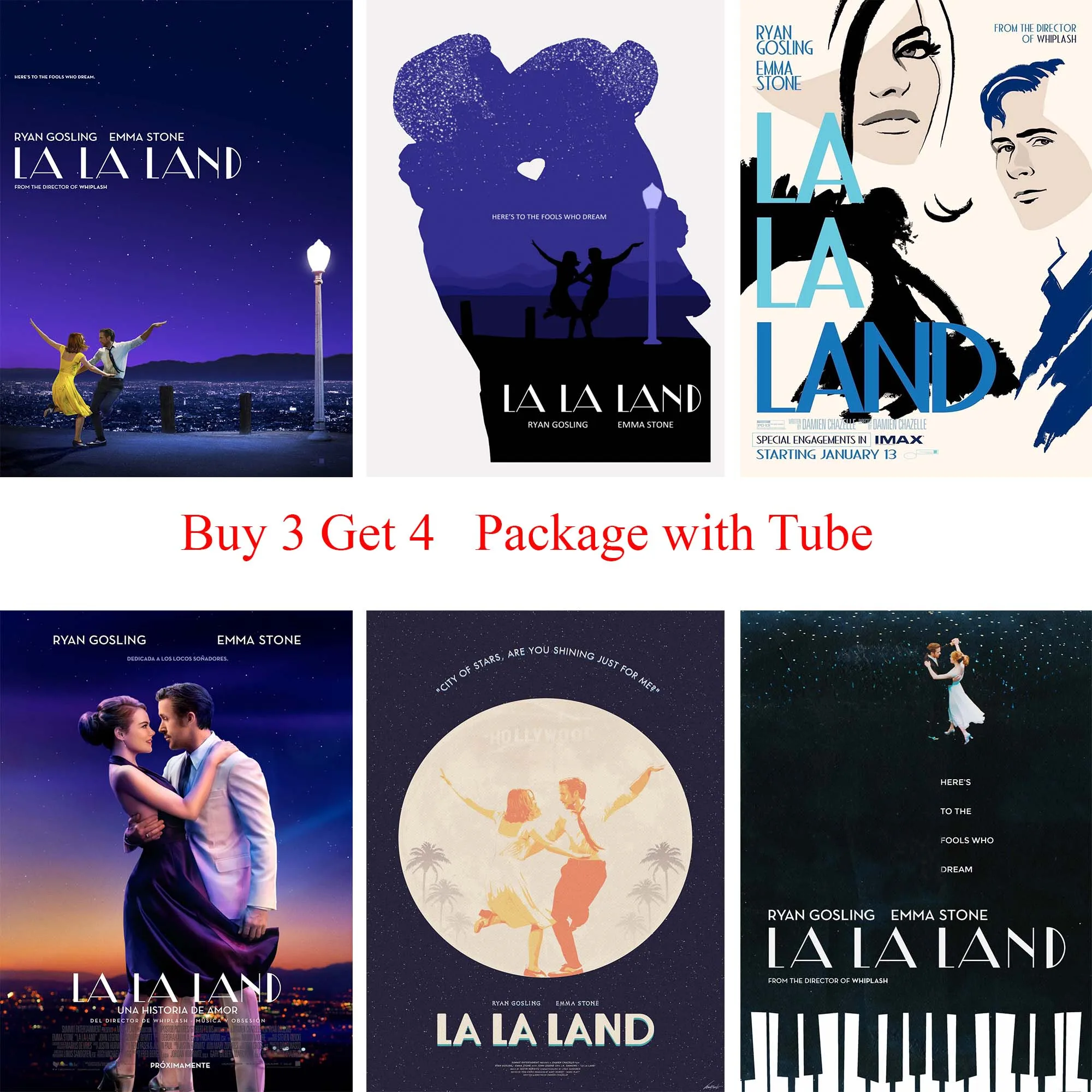 LA LAND настенные наклейки с белым покрытием напечатанные на стену для украшения