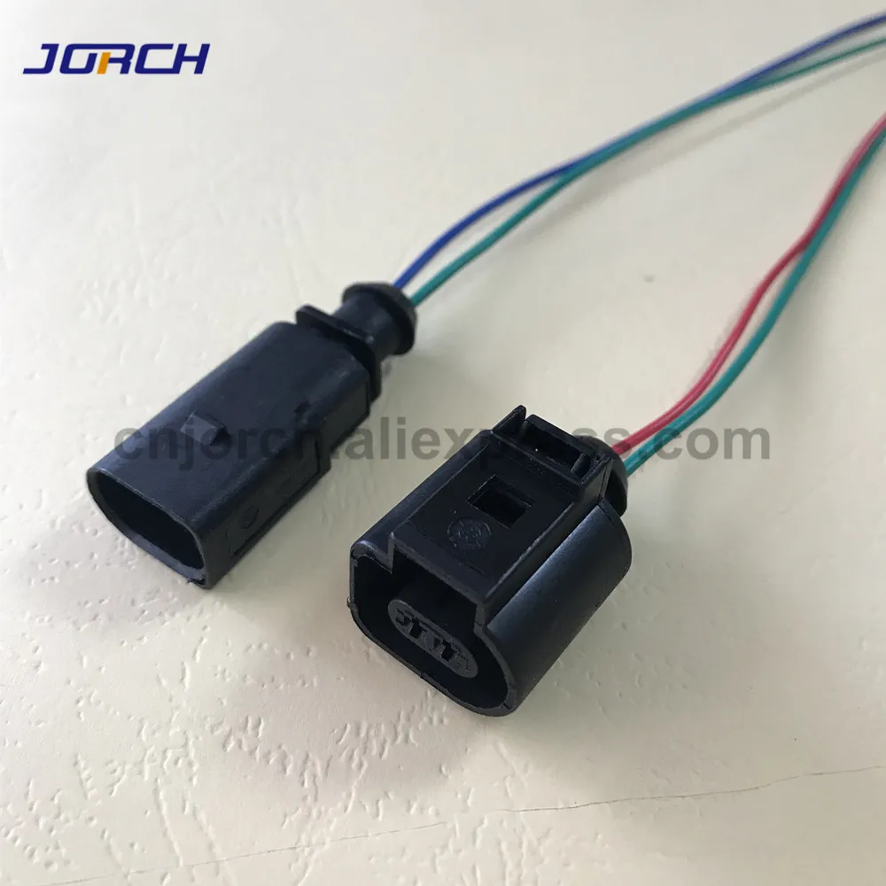 2 комплекта, 2Pin автомобильные жгуты проводов, подходят для Audi VW 6rd820535, разъем 1J0973702 1J0973802 с кабелем 20 см