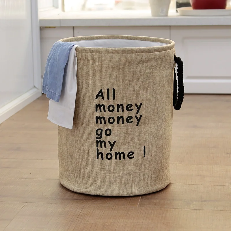 beige Корзина для белья для хранения грязной одежды, коробка для мелочей, органайзер, складная корзина для хранения - Цвет: beige