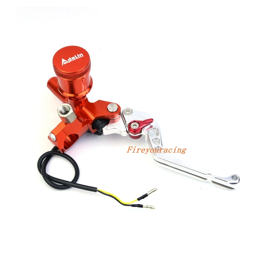 Right Brake orange Adelin рычаг руль гидравлический клатч главный цилиндр тормозного насоса moto rcycle Racing moto универсальный для Yamaha Kawasaki Suzuki - Цвет: Right Brake orange