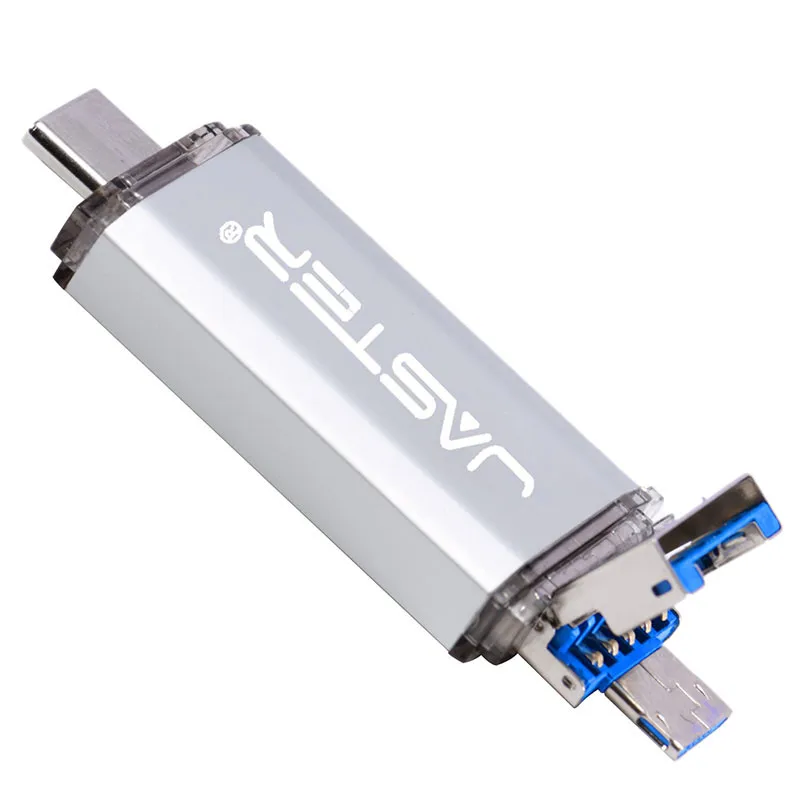 White JASTER OTG 3 в 1 USB флеш-накопители USB 3,0& type-C& Micro USB 128 Гб 64 Гб 32 Гб 16 Гб флешки двойной флеш-накопитель Cle USB - Цвет: White