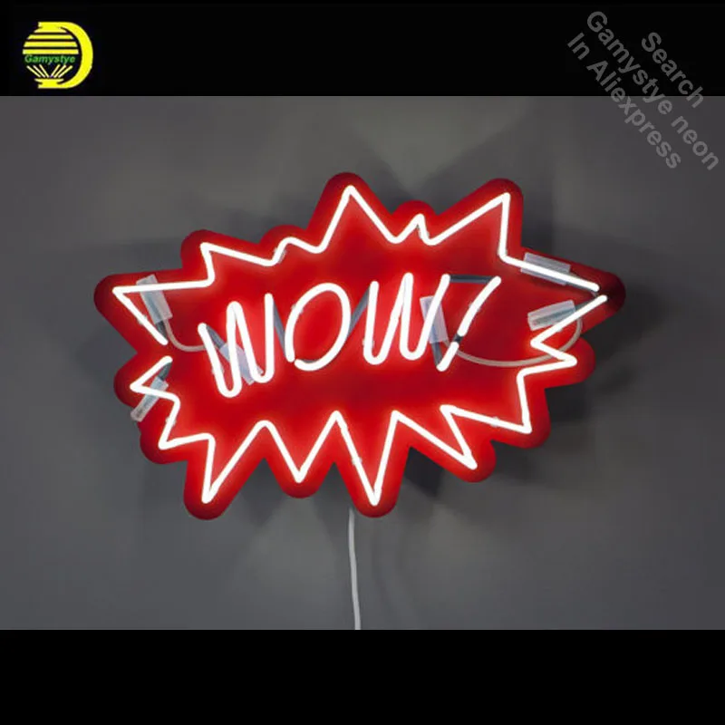 Неоновая вывеска для WOW Pop Art неоновая лампочка ручная работа ручной работы