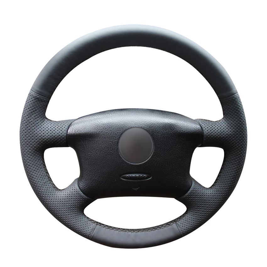 

Hand-stitched Black PU Artificial Leather Car Steering Wheel Cover Wrap for Volkswagen VW Golf 4 (IV) Passat B5 Passat Variant